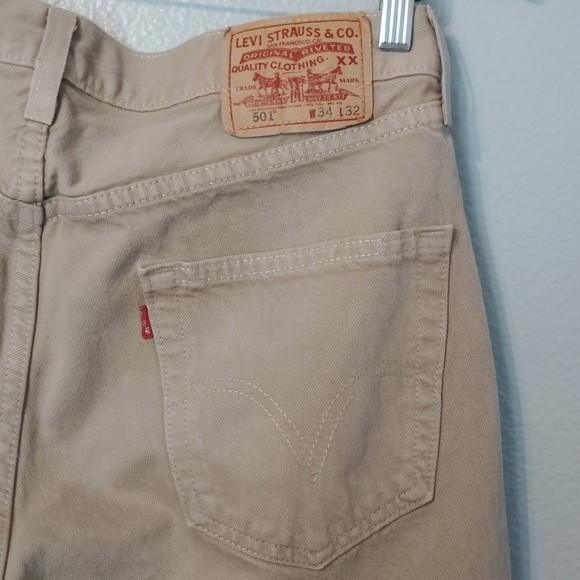 Levi's 501 Button Fly Denim Size 34 X 32 - Picture 3 of 16